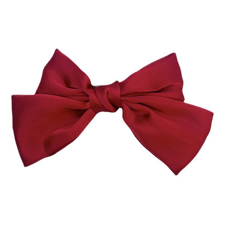 Wholesale Satin Bow Top Clip Princess Head Spring Clip